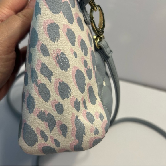Luv Betsey - Betsey Johnson Blue, White & Pink heart Accent Crossbody Bag - Picture 4 of 9